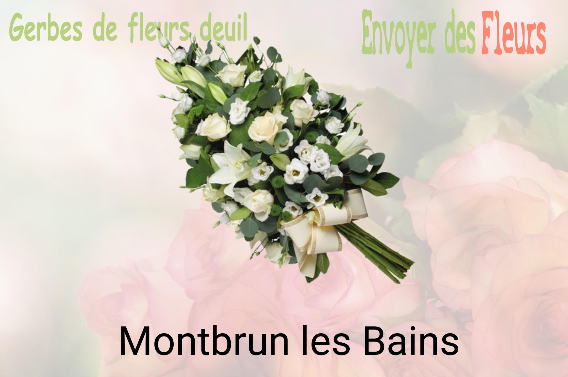 Gerbe de fleurs de deuil livrée à Montbrun-les-Bains